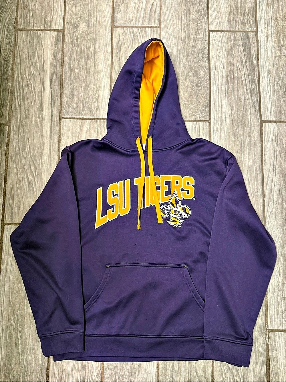 Section 101 By Majestic LSU Tigers Hoodie Purple & Yellow Size Medium